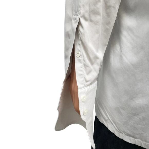 Frank Rostron England Dress Shirt Contrast Collar Two button Cuff Light Gray XL - Picture 8 of 14